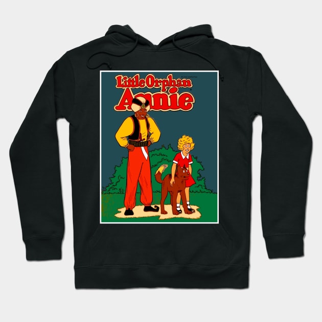 Little Orphan Annie Cartoon Comic Abstract Print Hoodie by posterbobs